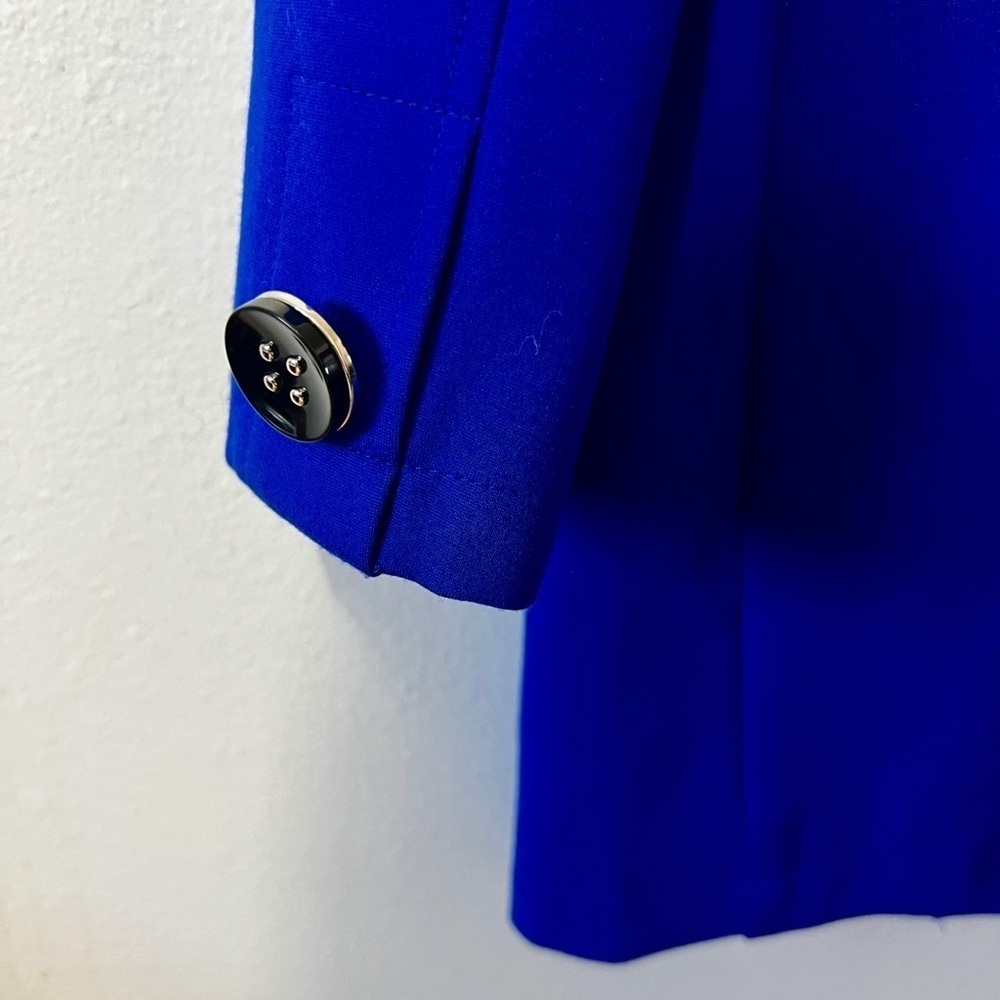Chico's Royal Blue Ponte Pea Coat Blazer - Size Small (0) - Picture 10 of 15